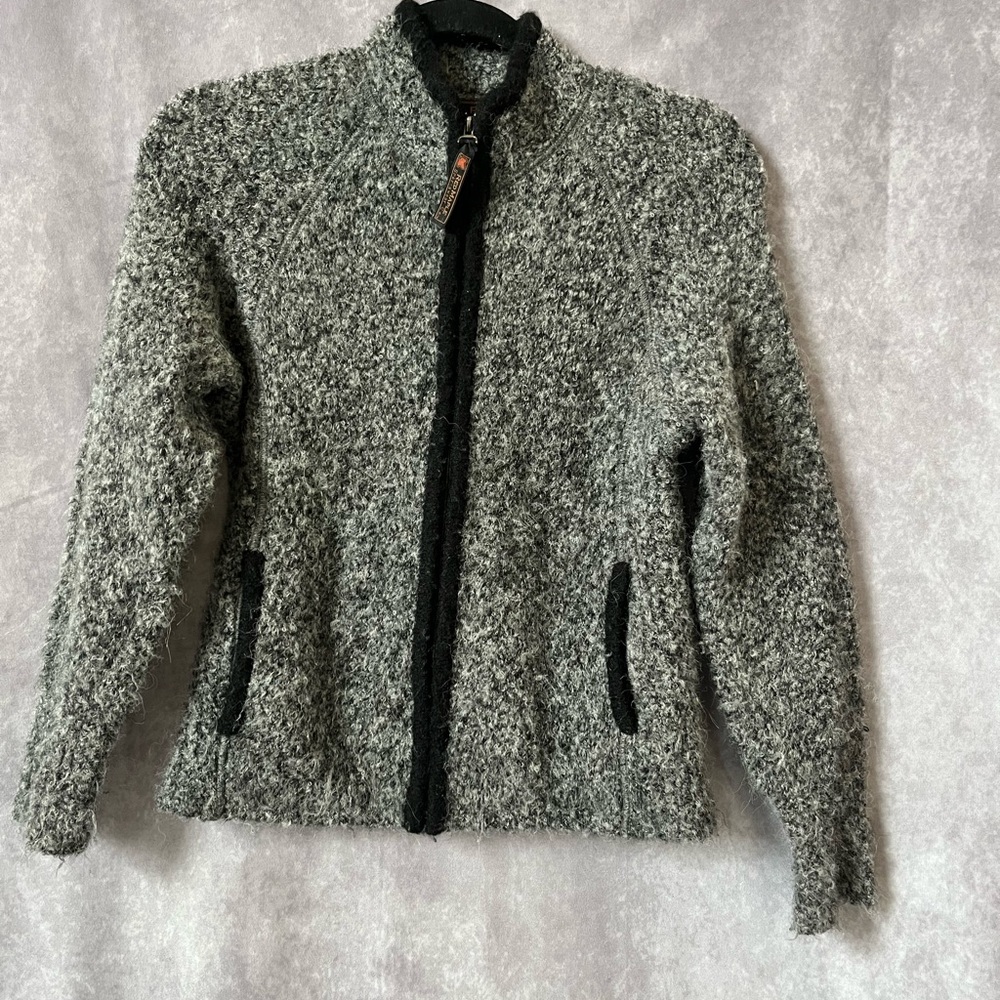 Red Maple Baby Alpaca Small sweater Full Zip Jacket